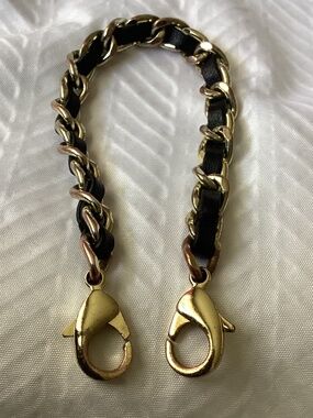 BANDOLIER GOLD & BLACK Chain Wristlet Strap